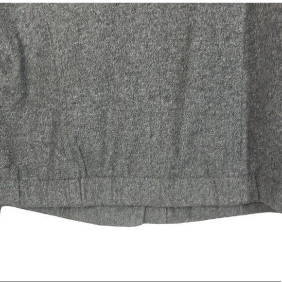 🌸2/$25 LOFT Grey Flannel Bomber Jacket lined snap closure front zipper EUC - Picture 7 of 9